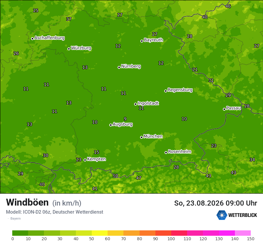 Maximale Windböen