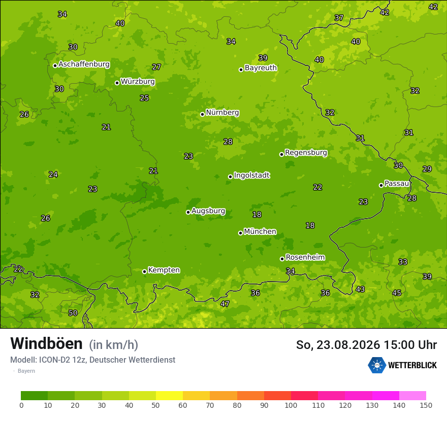 Maximale Windböen