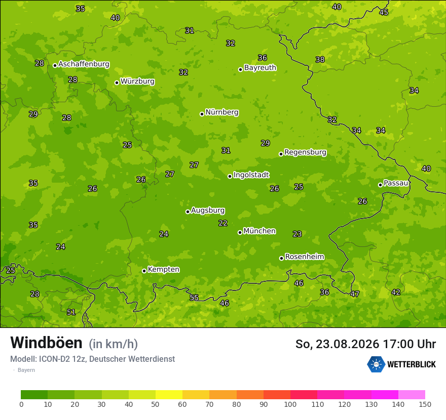 Maximale Windböen