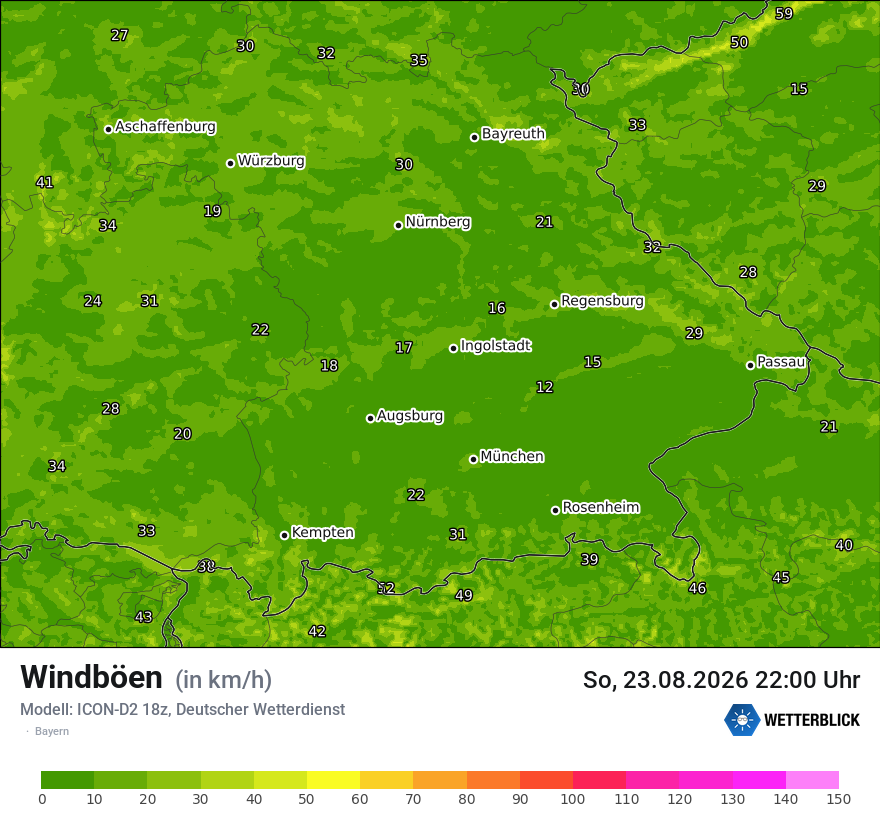 Maximale Windböen