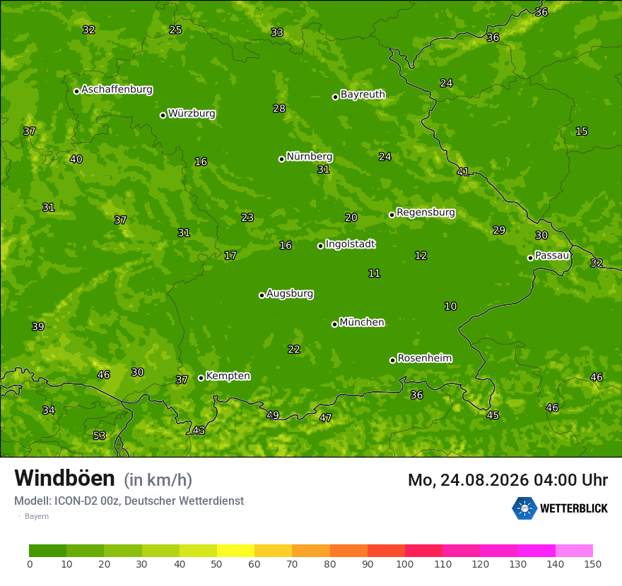 Maximale Windböen