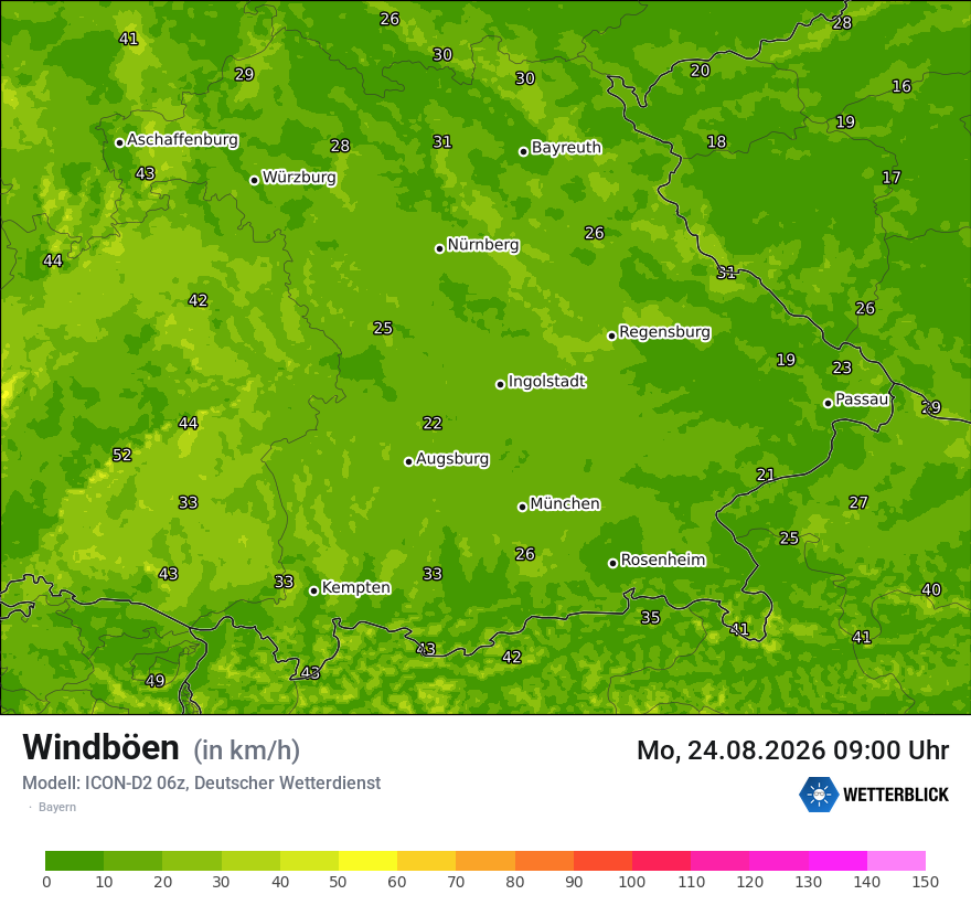 Maximale Windböen
