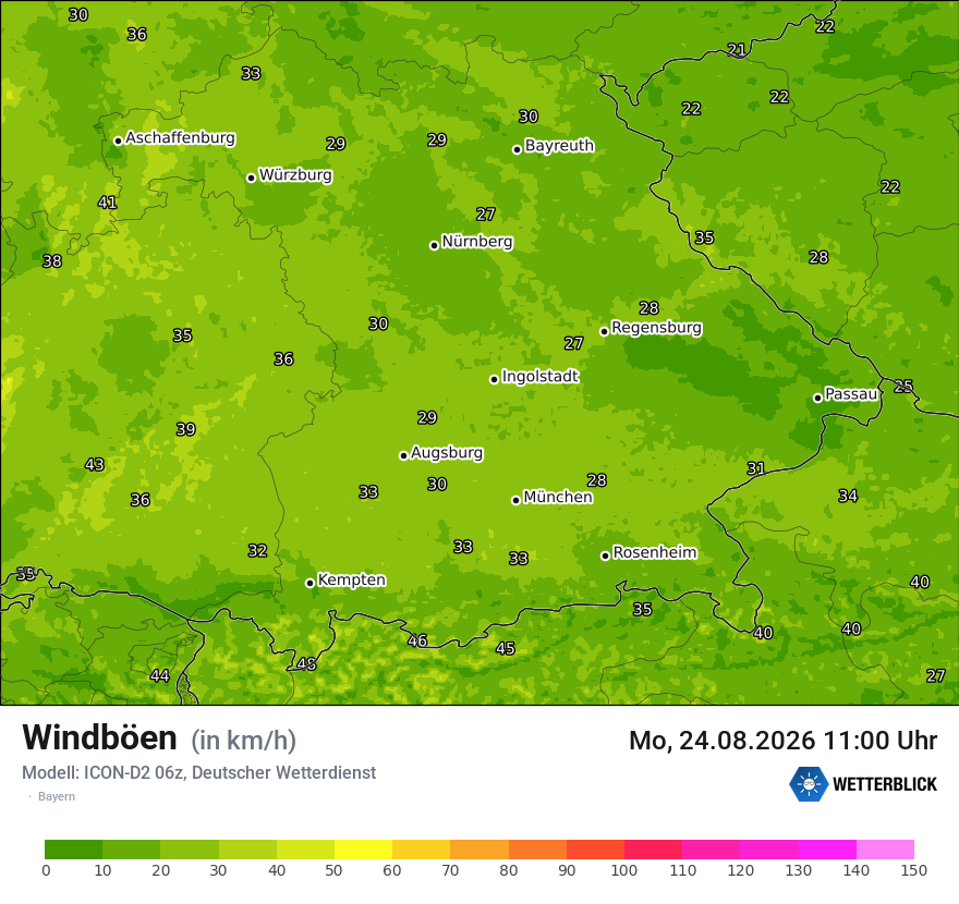 Maximale Windböen