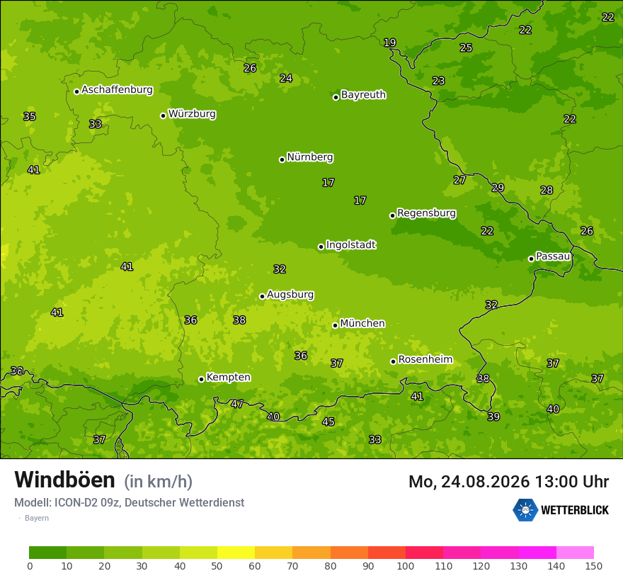 Maximale Windböen