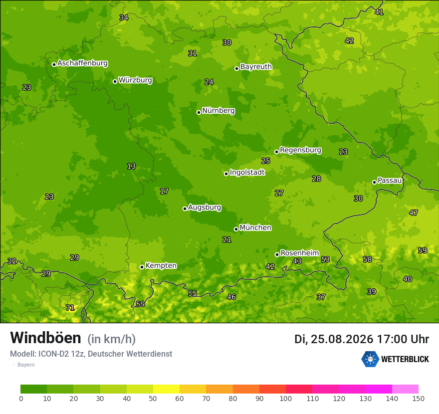 Maximale Windböen