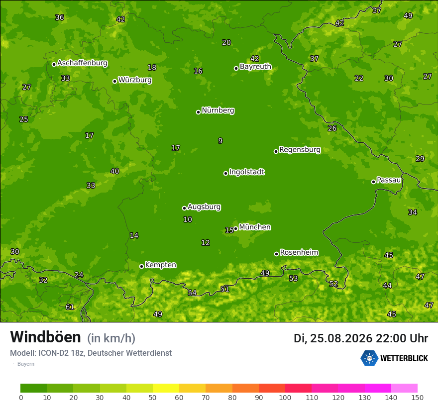 Maximale Windböen