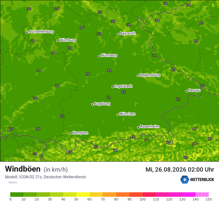 Maximale Windböen