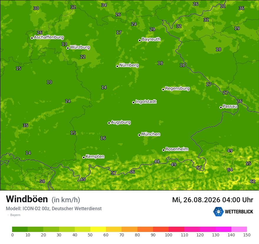 Maximale Windböen