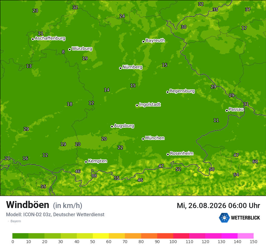 Maximale Windböen