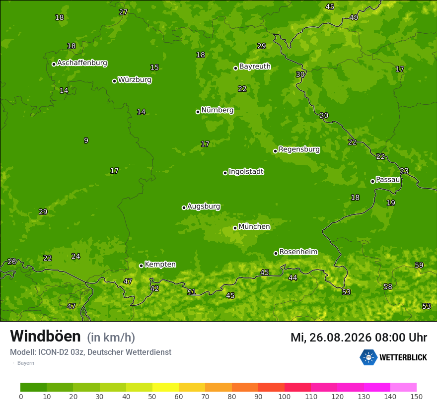 Maximale Windböen