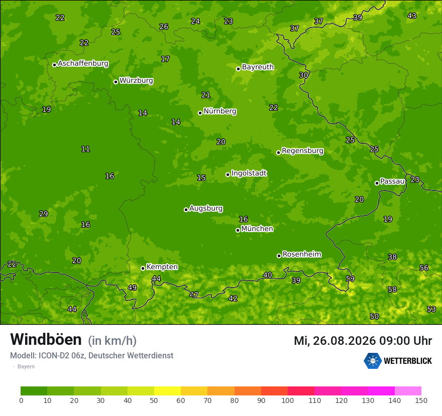 Maximale Windböen