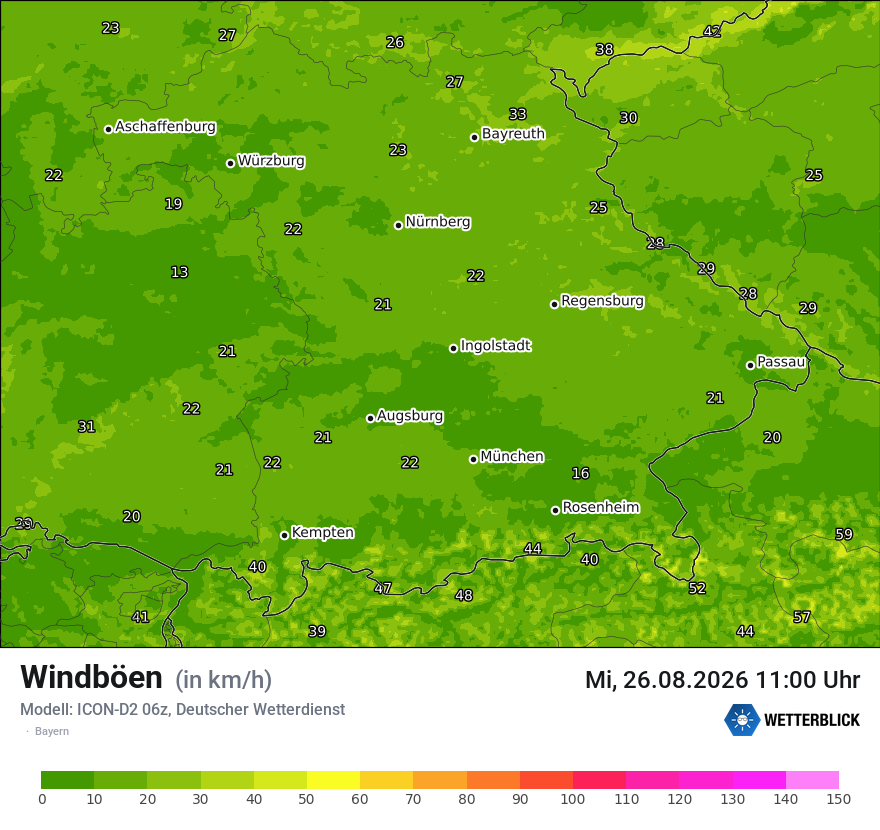 Maximale Windböen
