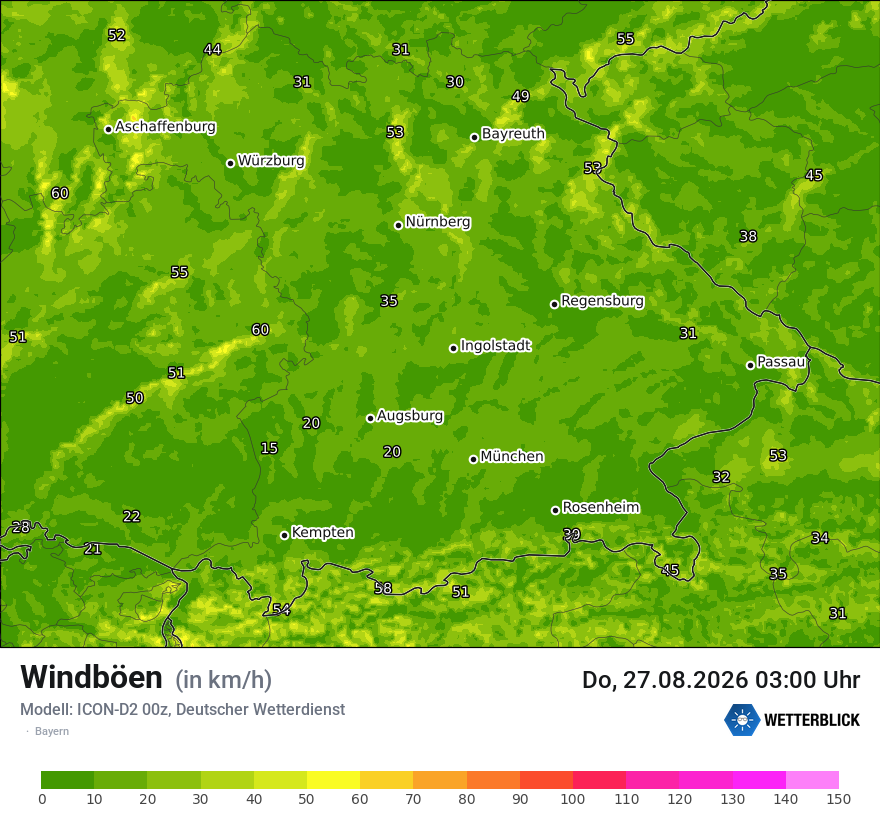 Maximale Windböen