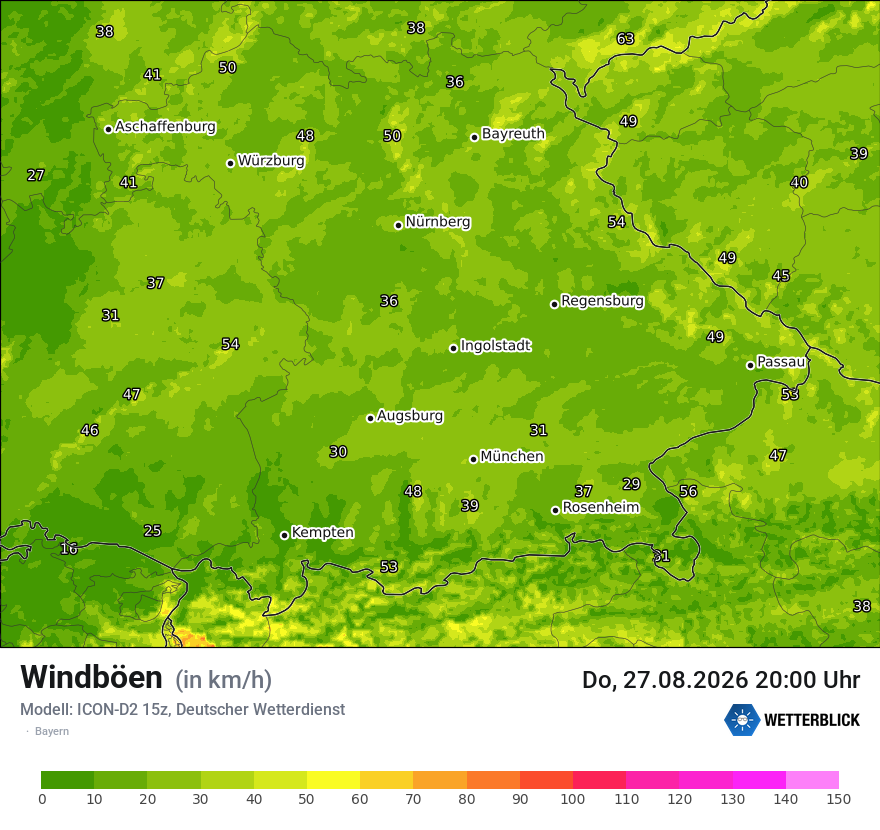Maximale Windböen