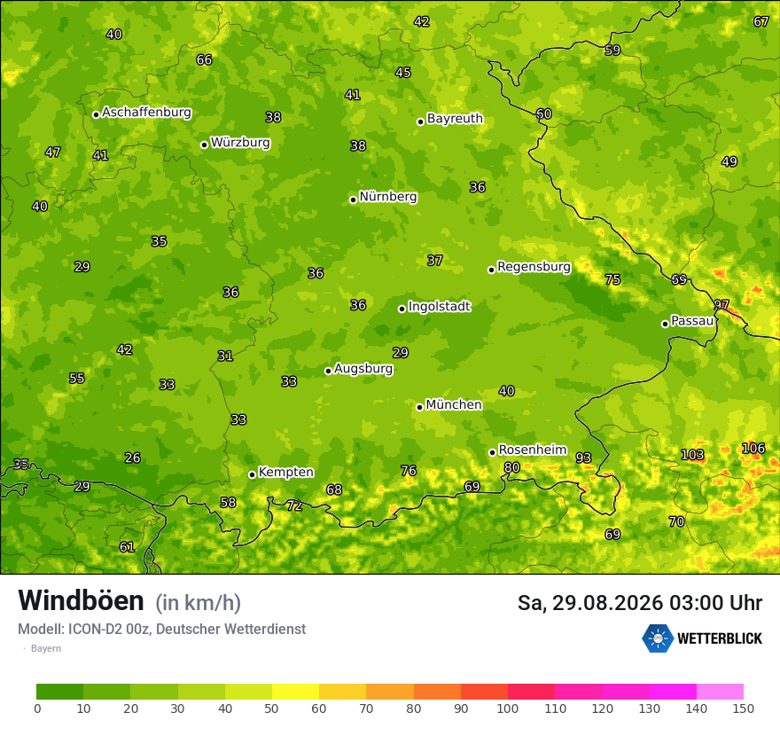 Maximale Windböen