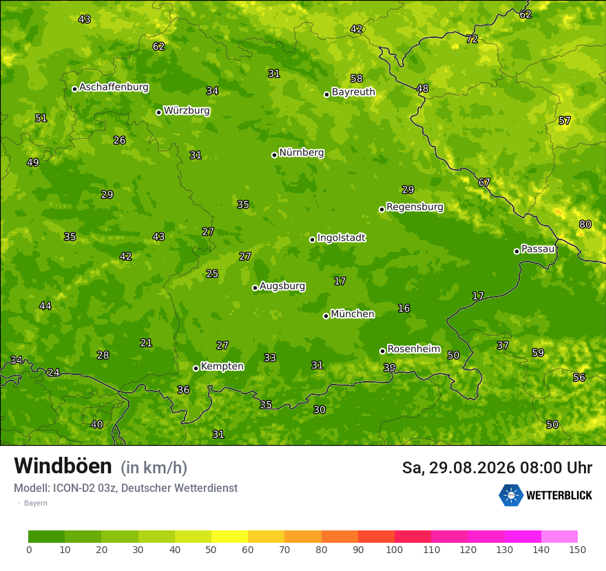 Maximale Windböen