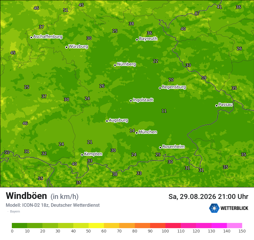 Maximale Windböen