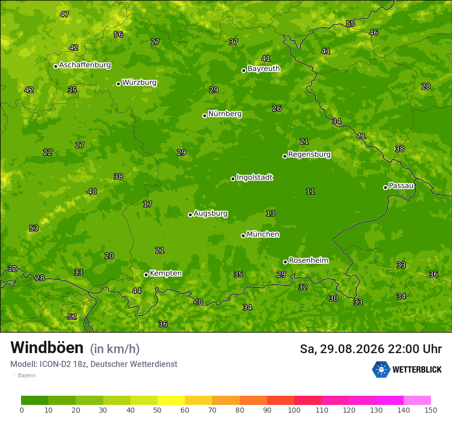 Maximale Windböen