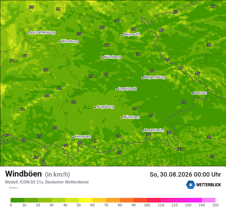 Maximale Windböen