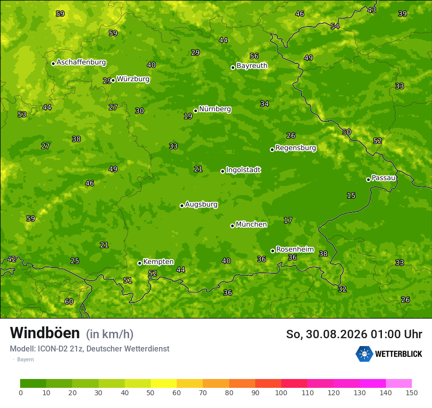 Maximale Windböen