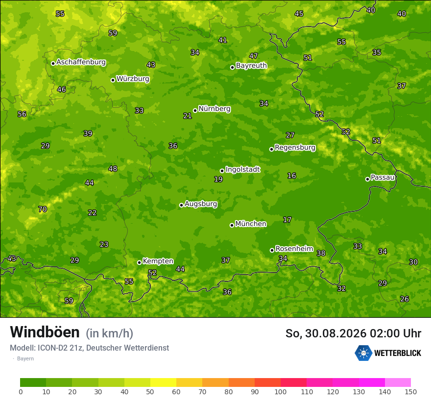 Maximale Windböen