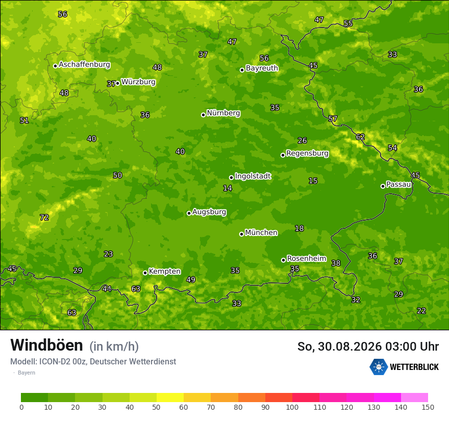 Maximale Windböen