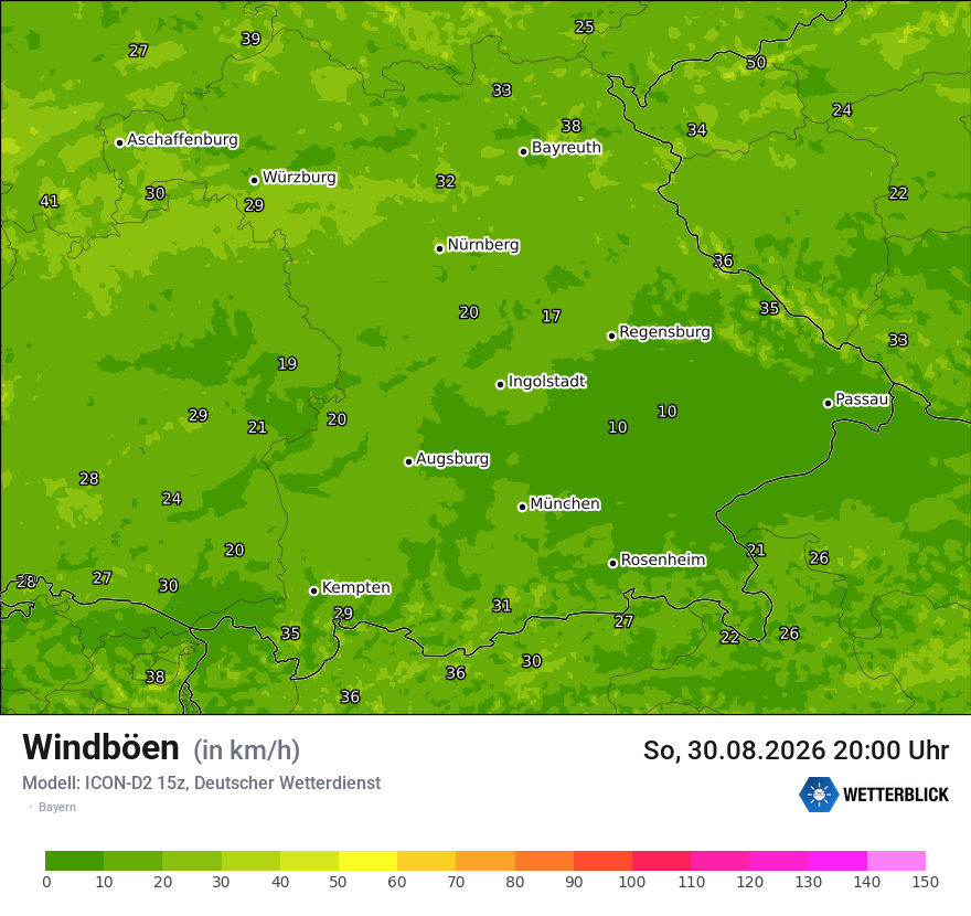 Maximale Windböen