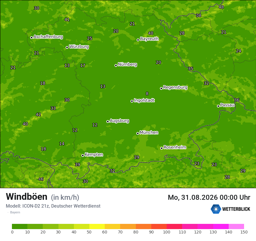 Maximale Windböen