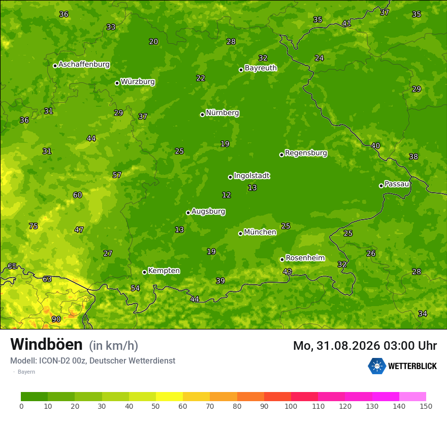 Maximale Windböen
