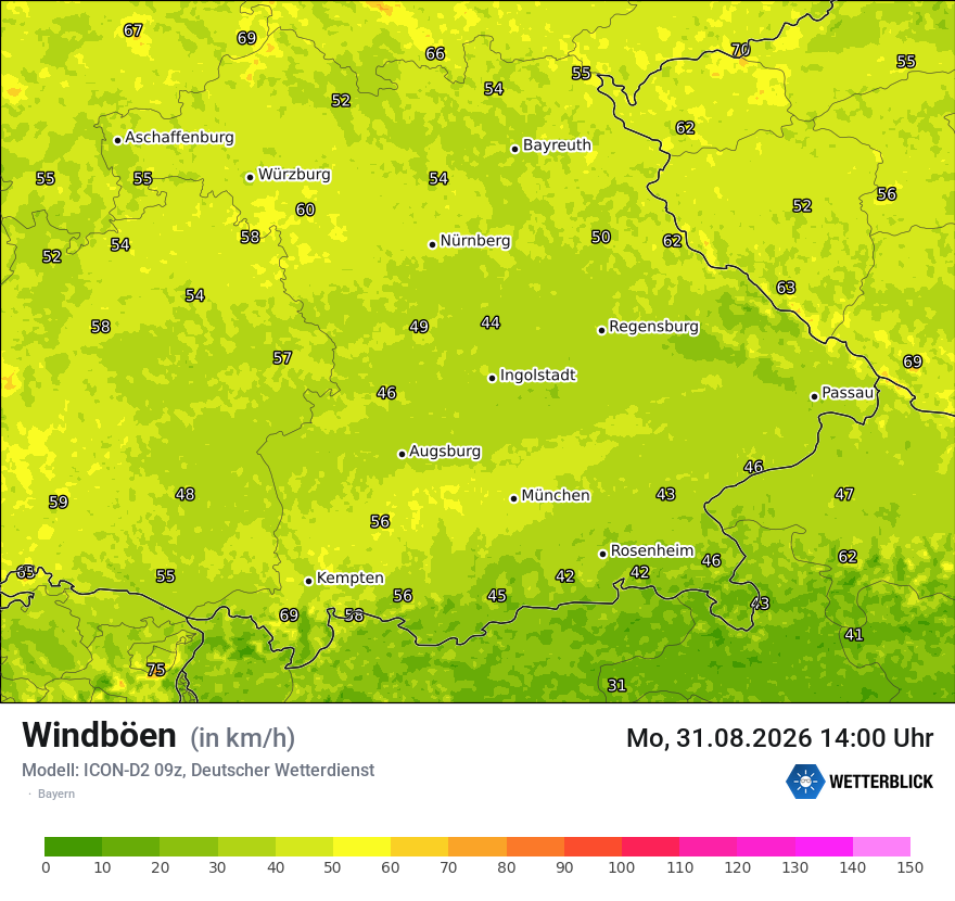 Maximale Windböen