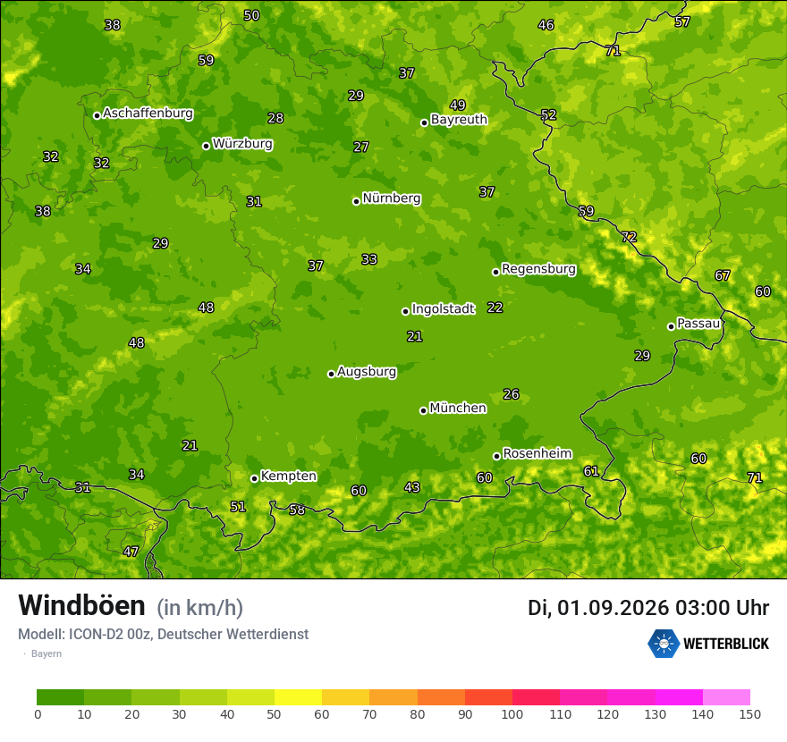 Maximale Windböen