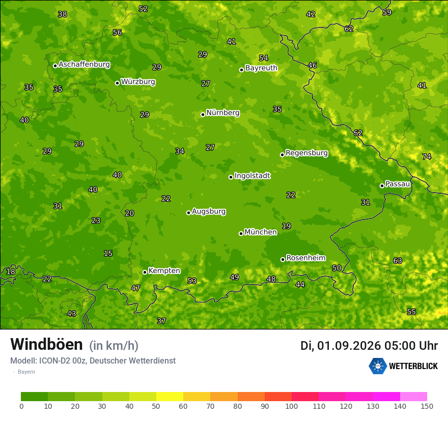 Maximale Windböen