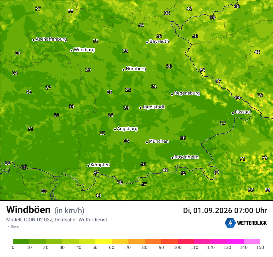 Maximale Windböen