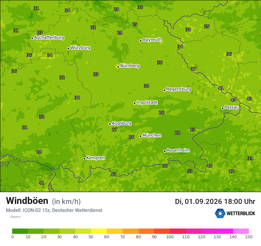 Maximale Windböen
