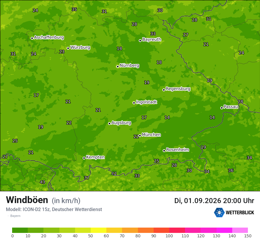 Maximale Windböen
