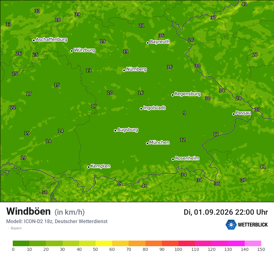 Maximale Windböen