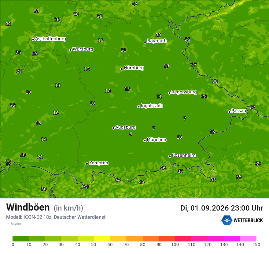 Maximale Windböen