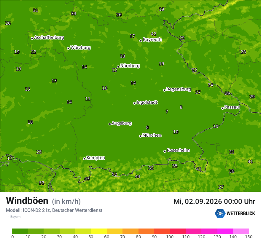 Maximale Windböen