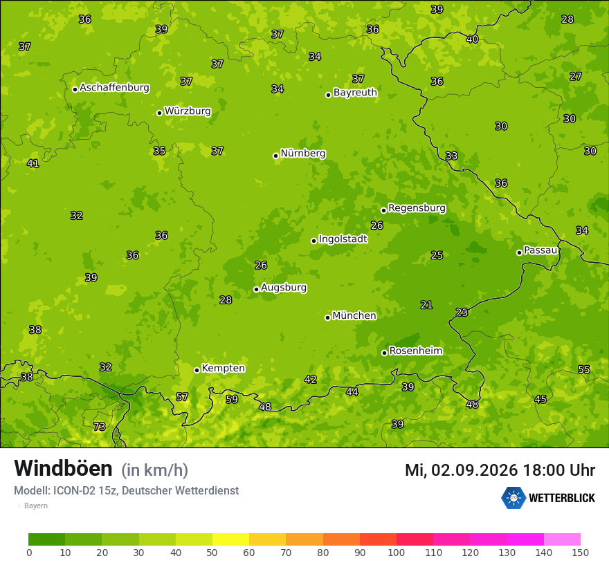Maximale Windböen