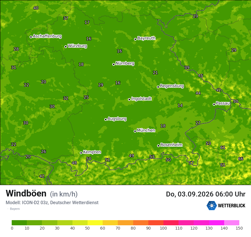 Maximale Windböen