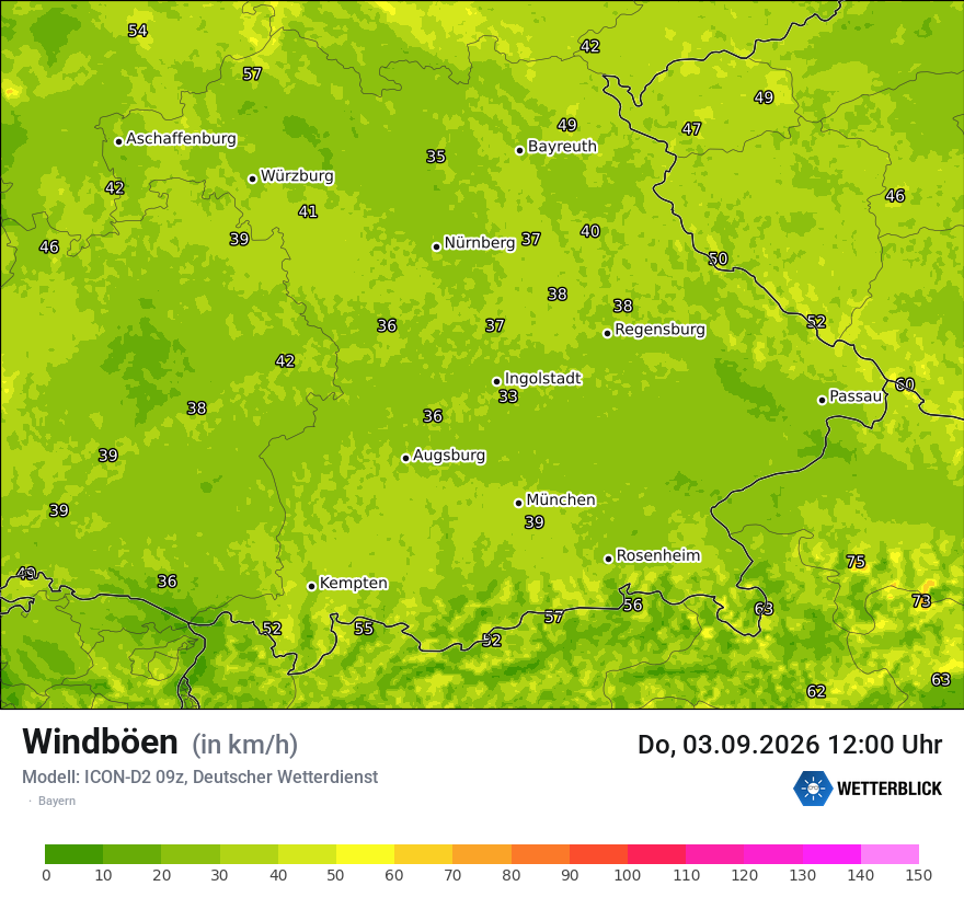 Maximale Windböen