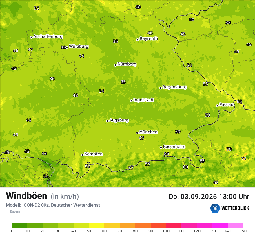 Maximale Windböen