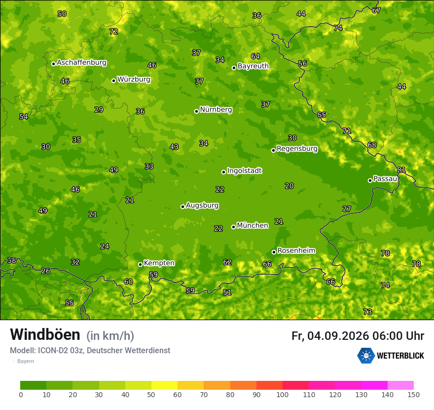 Maximale Windböen