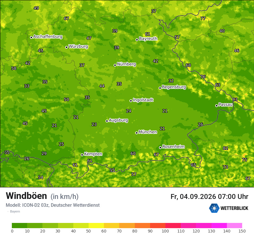 Maximale Windböen