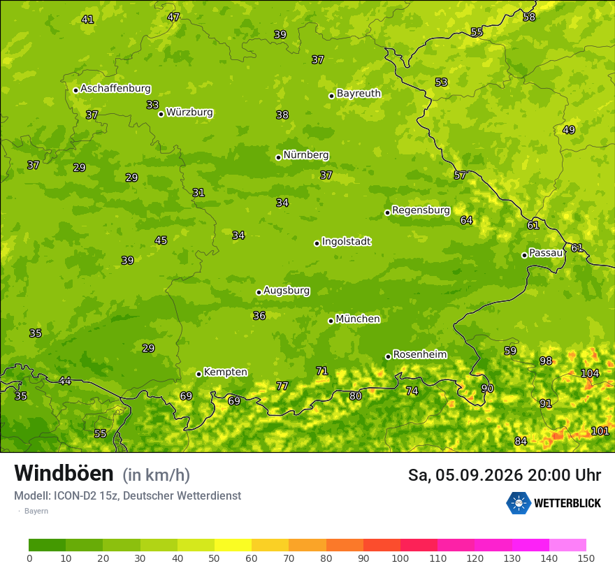 Maximale Windböen