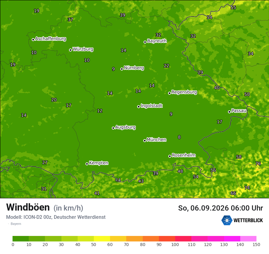 Maximale Windböen