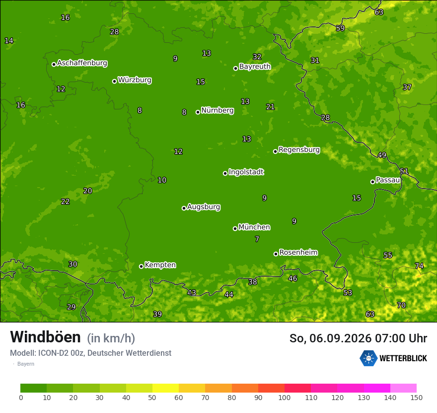 Maximale Windböen