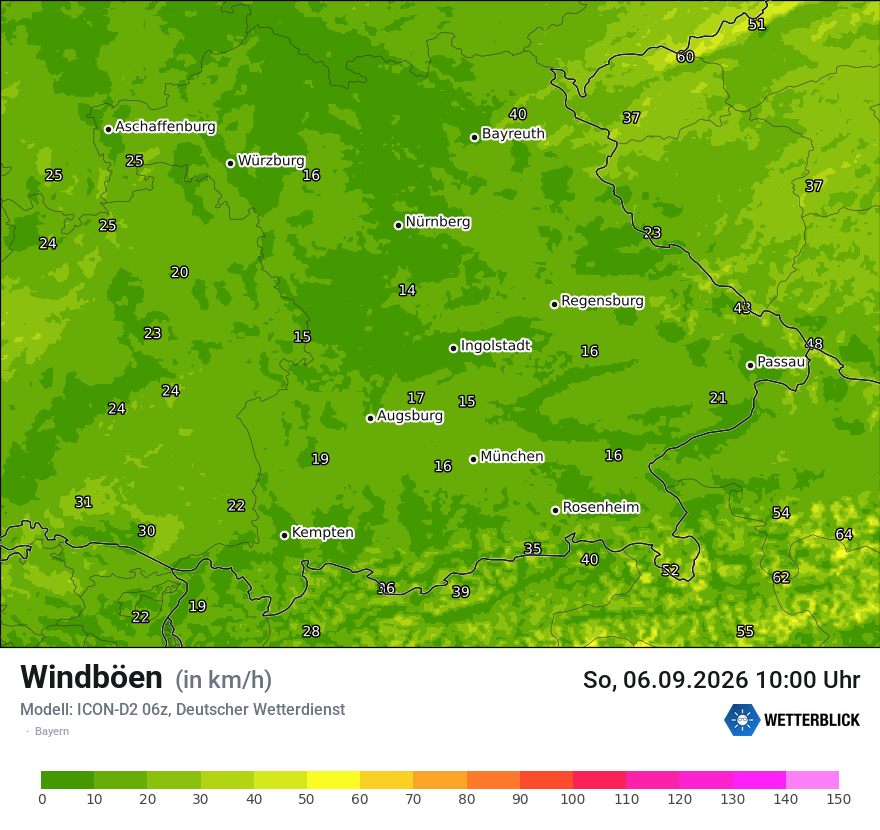 Maximale Windböen