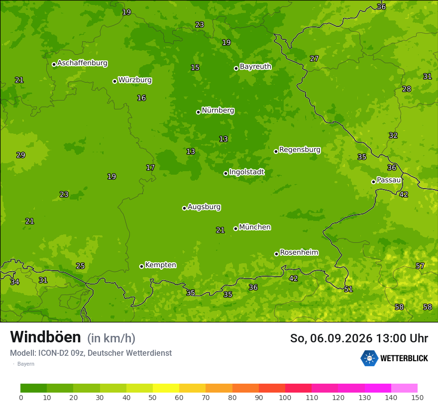 Maximale Windböen