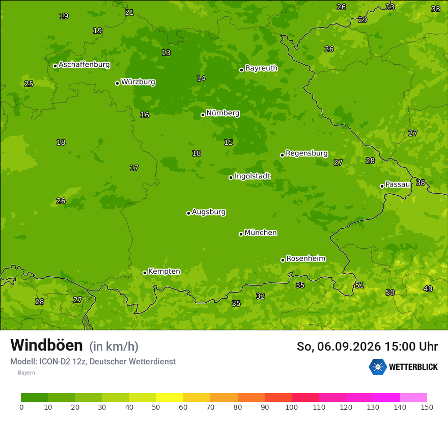 Maximale Windböen